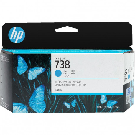 "HP 738 130-ml Cyan DesignJet Ink Cartridge"