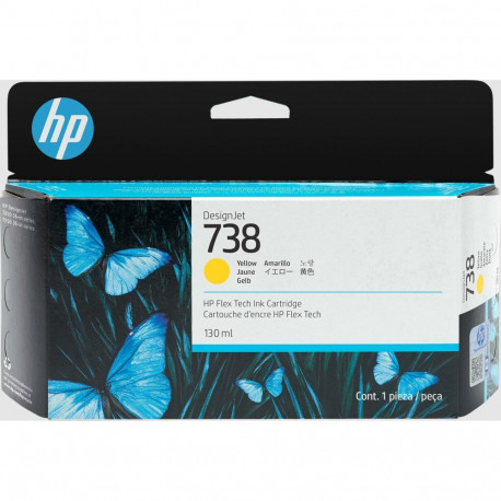 "HP 738 130-ml Yellow DesignJet Ink Cartridge"