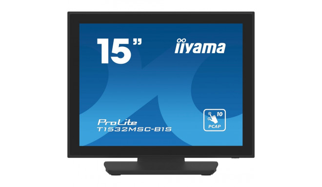 "IIYAMA 38.0cm (15"") T1532MSC-B1S 4:3 M-Touch HDMI+DP TN retail"