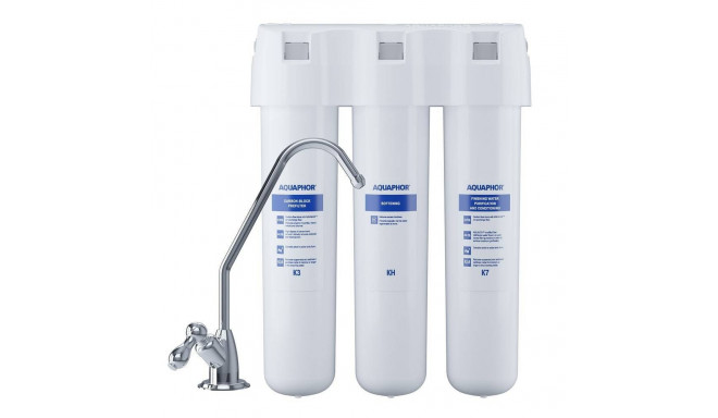 Under the counter water purifier Aquaphor Crystal H with K3-KH-K7 cartridges, softening
