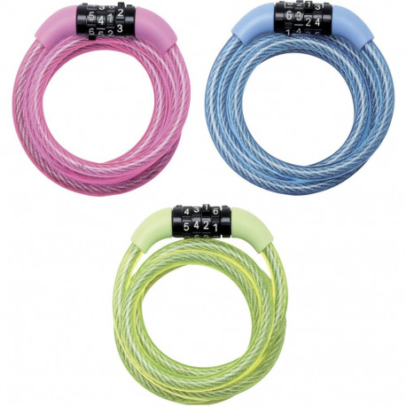 Master Lock Coiled Cord 1,20m w. fixed comb. lock  8143EURDPROCOL