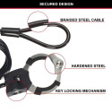 Master Lock Keyed Cable Street Cuff Lock   8275EURDPROBLK