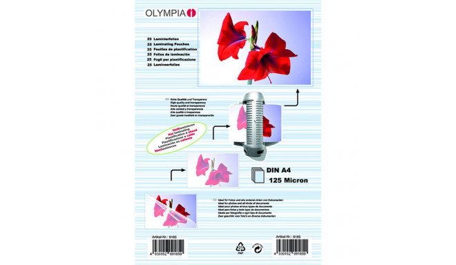 1x25 Olympia lamineerimiskiled DIN A4 125 mikronit