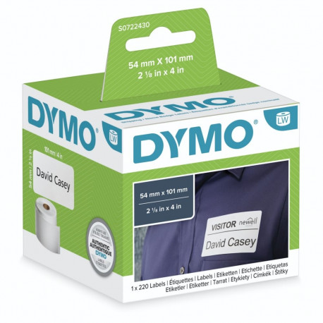 Dymo saatmis-/nimesildi 99014 101 mm x 54 mm / 1 x 220 etiketti