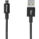 Verbatim Micro USB Kaabel 100 cm Sünkroonimine ja Laadimine Must, Roostevaba Teras