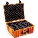 B&W Outdoor Case Type 6000 orange incl. divider system