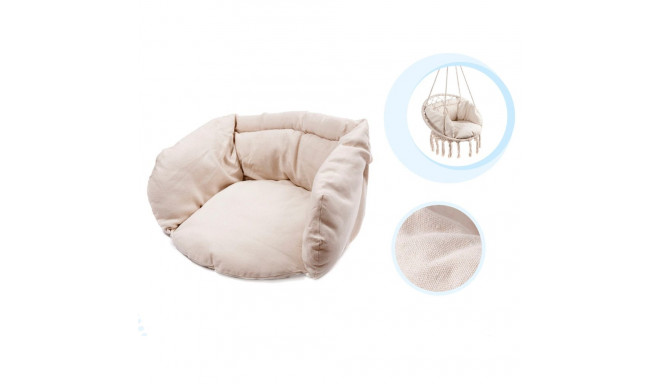 Haigepesa tugitool kiik koos seljatoega ecru 80cm + padjad