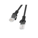 PATCHCORD CAT.5E UTP 0.5M BLACK FLUKE PASSED LANBERG 10-PACK