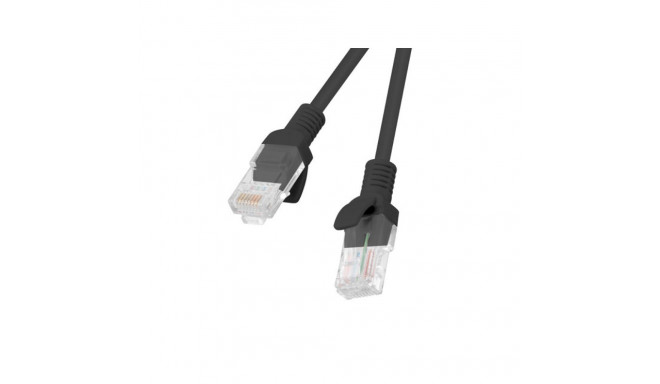 PATCHCORD CAT.5E UTP 0.5M BLACK FLUKE PASSED LANBERG 10-PACK