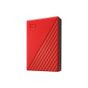 WD My Passport 6TB kaasaskantav kõvaketas USB3.0 USB2.0 ühilduv punane jaemüük