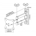 TV SET ACC WALL MOUNT SILVER/10-24" FPMA-W830 NEOMOUNTS