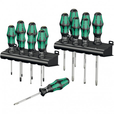 Kruvikeerajate komplekt Big Pack 300 Kraftform Plus Lasertip, must/roheline