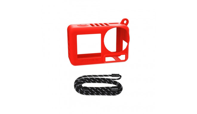 Sunnylife OA5-BHT885-R silicone case with strap for ACTION 5 PRO (red)