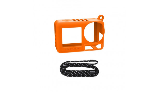 Sunnylife OA5-BHT885-C silicone case with strap for OSMO ACTION 5 PRO (orange)