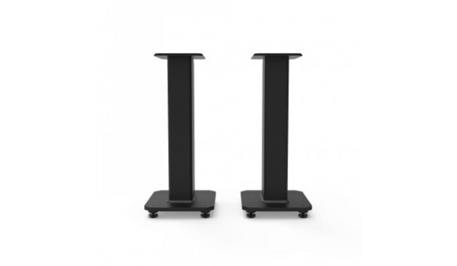 KANTO AUDIO 22" TALL FILLABLE SPEAKER STANDS WITH ISOLATION FEET - BLACK (PAIR)