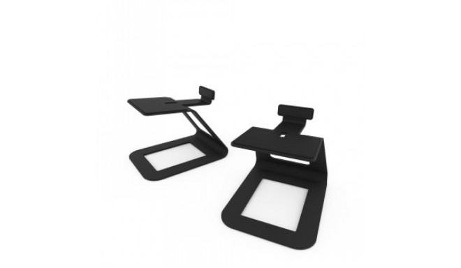 KANTO AUDIO ELEVATED DESKTOP SPEAKER STANDS FOR LARGE SPEAKERS - BLACK (PAIR)