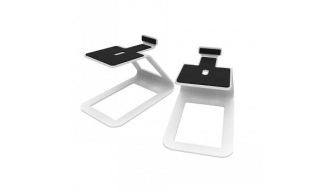 KANTO AUDIO ELEVATED DESKTOP SPEAKER STANDS FOR MIDSIZE SPEAKERS - WHITE (PAIR)