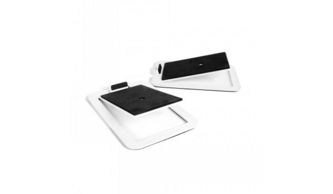 KANTO AUDIO DESKTOP SPEAKER STANDS FOR MIDSIZE SPEAKERS - WHITE (PAIR)
