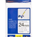 BROTHER TZEFX251 24 BLACK ON WHITE FLEX