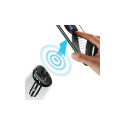 USAMS C21 käed-vabad komplekt FM-saatjaga, Bluetooth 5.0, MP3, 2xUSB 3.4A must/must CC115GC01 (US-CC