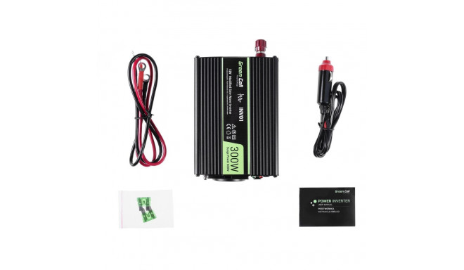 Green Cell auto vooluinverter 12V kuni 230V 300W / 600W