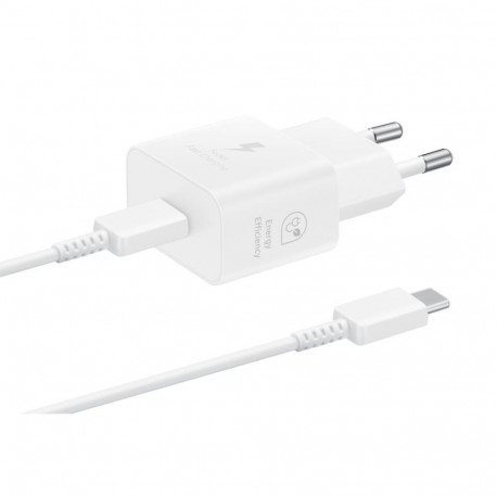 Charger - SAMSUNG QUICK CHARGER USB C 25W with 1m Cable White
