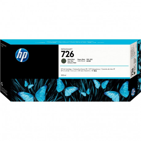 "HP 726 original Ink cartridge CH575A matte black standard capacity 300ml 1-pack with Vivera Ink car