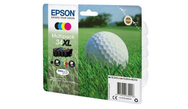 "Epson Tinte 34XL C13T34764010 4er Multipack (BKMCY) bis zu 950 Seiten"