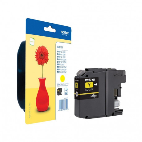 Brother LC-121Y kollane tint kuni 300 A4 lehte vastavalt ISO 24711