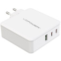 "LC-Power Charger GaN 2x USB-C/USB-A 100W LC-GAN-100 Weiß"