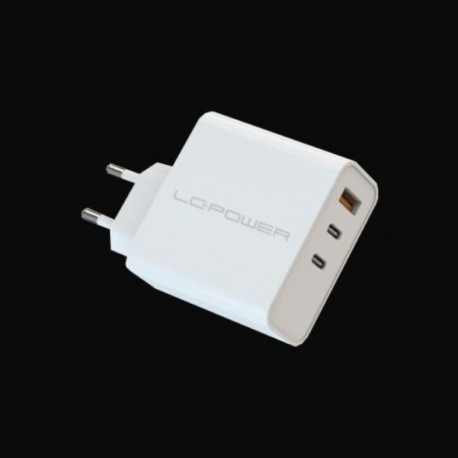 "LC-Power Charger 2x USB-C/USB-A 65W LC-GAN-65 Weiß"