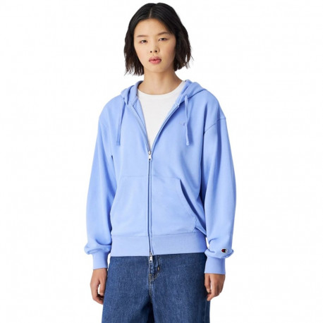 Bluza damska Champion Full Zip Hoodie Sweatshirt błękitna 117787 BS186  S