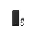 Baseus Power Bank Airpow, C+U, 20W, 20000 mAh, with Baseus Simple Series Type-C 0,50m cable, Black (