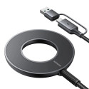 Joyroom Wireless Charger 2-in-1 Qi+Type-C/USB, 1.5m, 15W, Black (JR-WQM03)