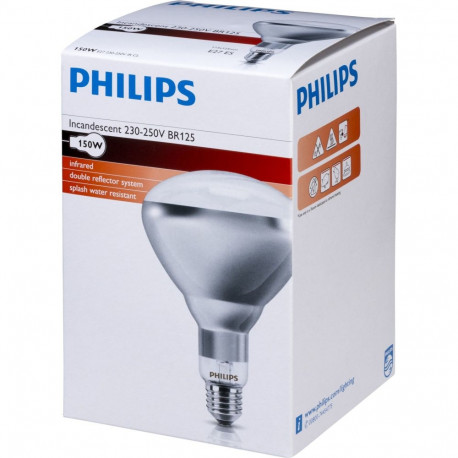 Philips infrapuna lamp BR125 IR 150W E27 230-250V CL