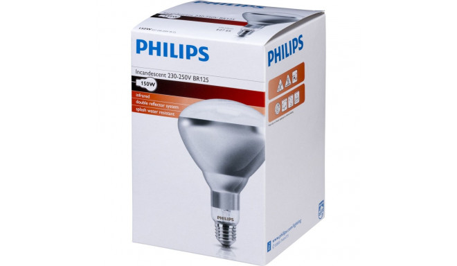 Philips infrared lamp BR125 IR 150W E27 230-250V CL