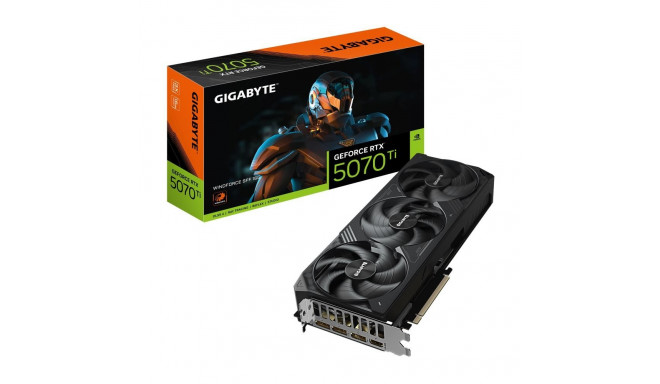 Graphics Card|GIGABYTE|NVIDIA GeForce RTX 5070 Ti|16 GB|GDDR7|256 bit|PCIE 5.0 16x|GPU 2452 MHz|Trip