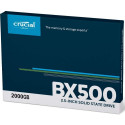 SSD|CRUCIAL|BX500|2TB|SATA 3.0|Write speed 500 MBytes/sec|Read speed 540 MBytes/sec|2,5"|TBW 720 TB|