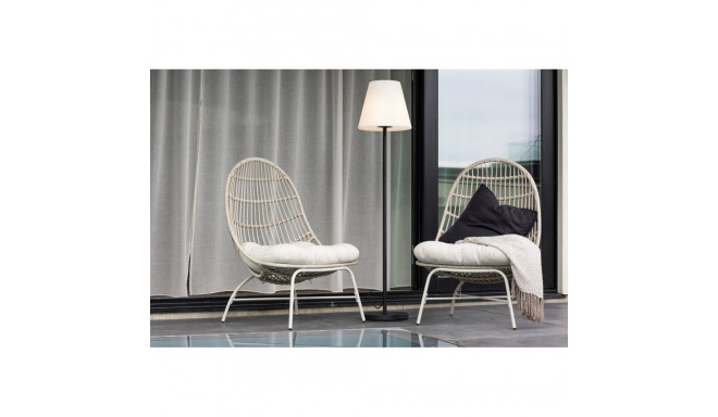 Lamp Moris, must/valge