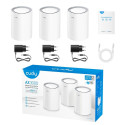 Cudy M3000 3-PACK hall, valge mesh wi-fi süsteem dual-band (2.4 GHz / 5 GHz) Wi-Fi 6 (802.11ax) 1 si