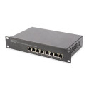 Digitus 8 pordi gigabitine PoE lüliti, 10-tolline, haldamata