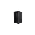 Põrandal seisev rack-kapp 19" 22U 600x800 must LCD klaasuksega Lanberg (flat pack) V2 Põrandal seisev rack-kapp 19" 22U 600x800 must LCD klaasuksega Lanberg (flat pack) V2