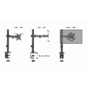 Gembird MA-D1-03 monitori alus / jalg 81,3 cm (32") lauamust
