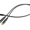 Gembird !Adapter audio microphon 3.5mm mini Jack/4PIN/0. audio cable 0.2 m 2 x 3.5mm Black