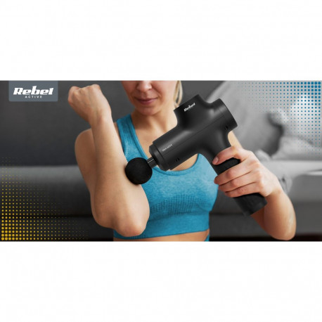 REBEL ACTIVE massaažipüstol, 8 otsikut