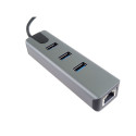 PremiumCord Adapter USB-C to Gigabit 10/100/1000Mbps + 3x USB3.2 connector