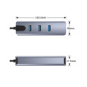 PremiumCord Adapter USB-C to Gigabit 10/100/1000Mbps + 3x USB3.2 connector