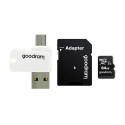 GOODRAM card reader USB A + Micro USB ALL IN ONE M1A4 + memory card micro SD 64GB with adapter SD