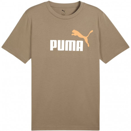 Koszulka męska Puma Ess 2 Color No.1 Logo brązowa 684708 83  M