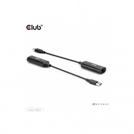 Club 3D USB 5Gbps Type-A RJ45 Ethernet M/F adapter